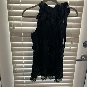 Black dressy, sleeveless blouse, size small, by White House Black Market